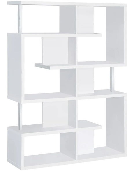 COURIER White 47" Wide Bookshelf (RTA)
