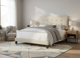 CREEKSIDE Beige Linen 46" Height Platform Bed