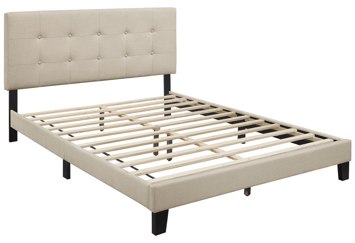 CREEKSIDE Beige Linen 46" Height Platform Bed