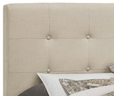 CREEKSIDE Beige Linen 46" Height Platform Bed