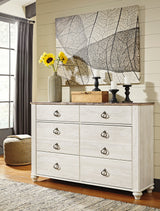 CRESTHILL White 61" x 41" Dresser
