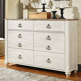 CRESTHILL White 61" x 41" Dresser