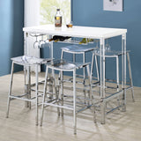 CRETE Glossy White 47" x 23" Bar Table