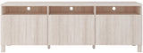 CRIGAN White 70 Inch Wide Door TV Stand (RTA)