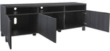 CRIGAN Black 70 Inch Wide Door TV Stand (RTA)