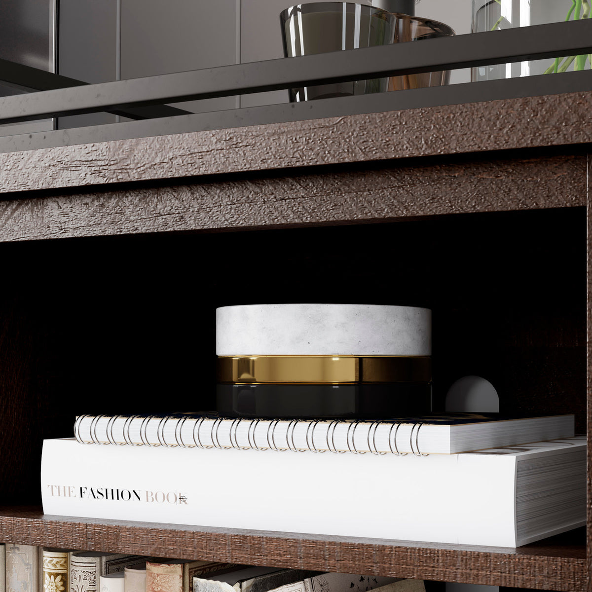 CRIGAN Brown 70 Inch Wide TV Stand (RTA)