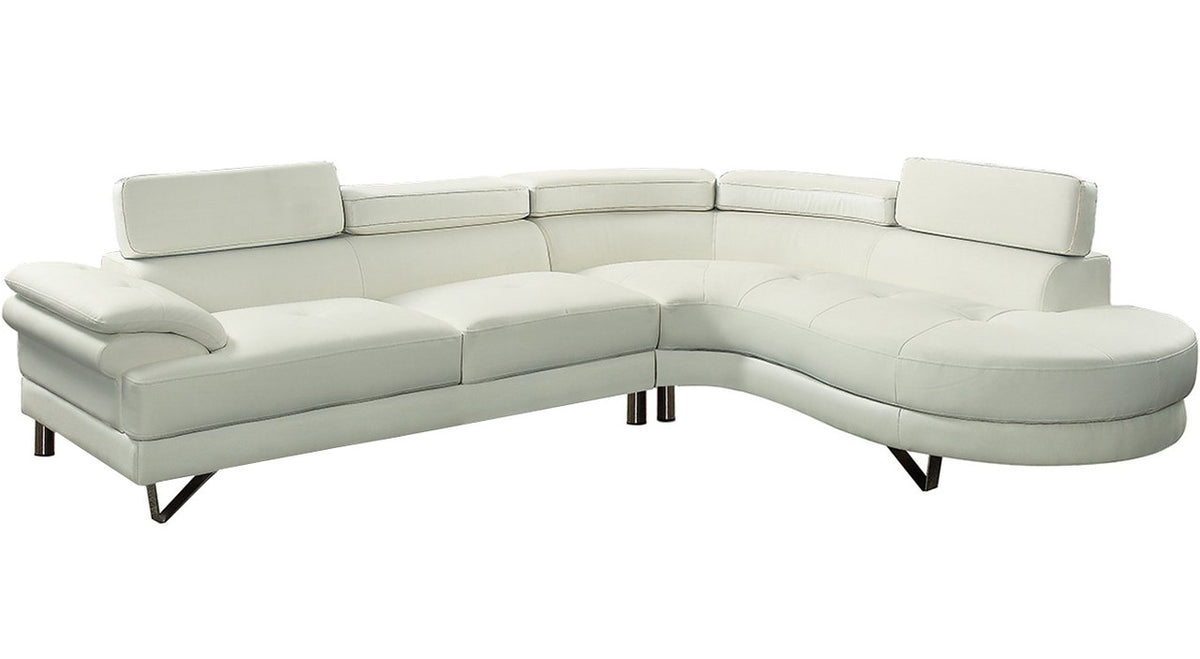 CADY White 102" Wide Sectional
