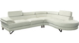 CADY White 102" Wide Sectional