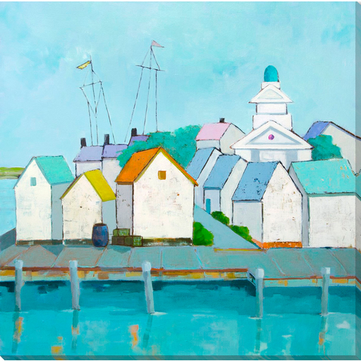 Carsyn At The Harbor 18" x 18" Wall Art