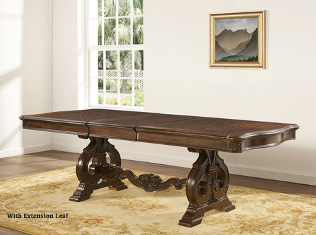 CAVANAUGH Brown Pecan 7 Piece Dining Room