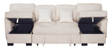 Cayson Beige Sleeper Sectional