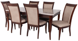 Chantel 7-PC Real Marble Dining Set