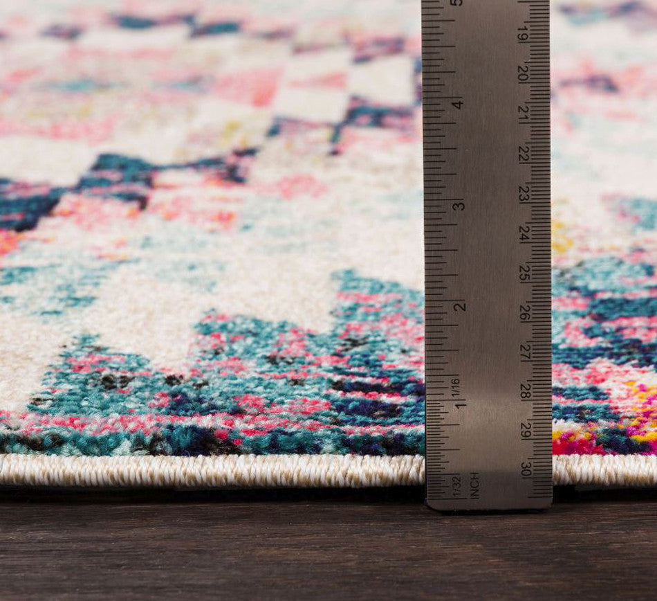 Chason Blue Multi 7'10" Round Rug