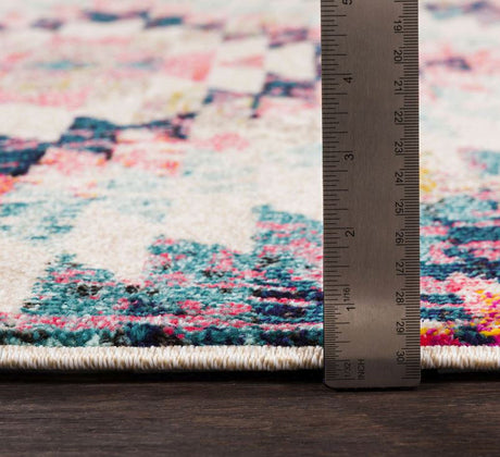 Chason Blue Multi 7'10" Round Rug
