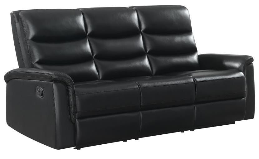 CISCO Black Reclining Sofa and Loveseat
