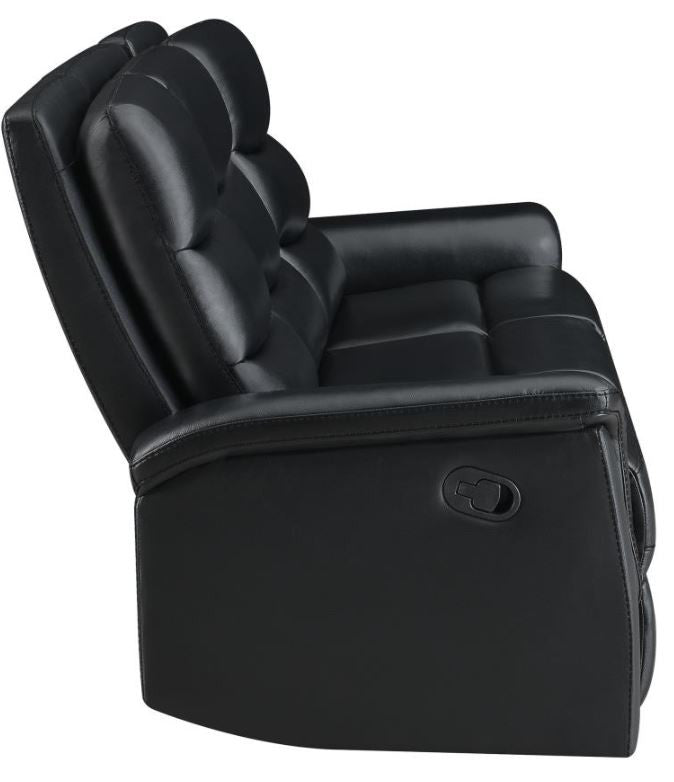 CISCO Black Reclining Sofa and Loveseat