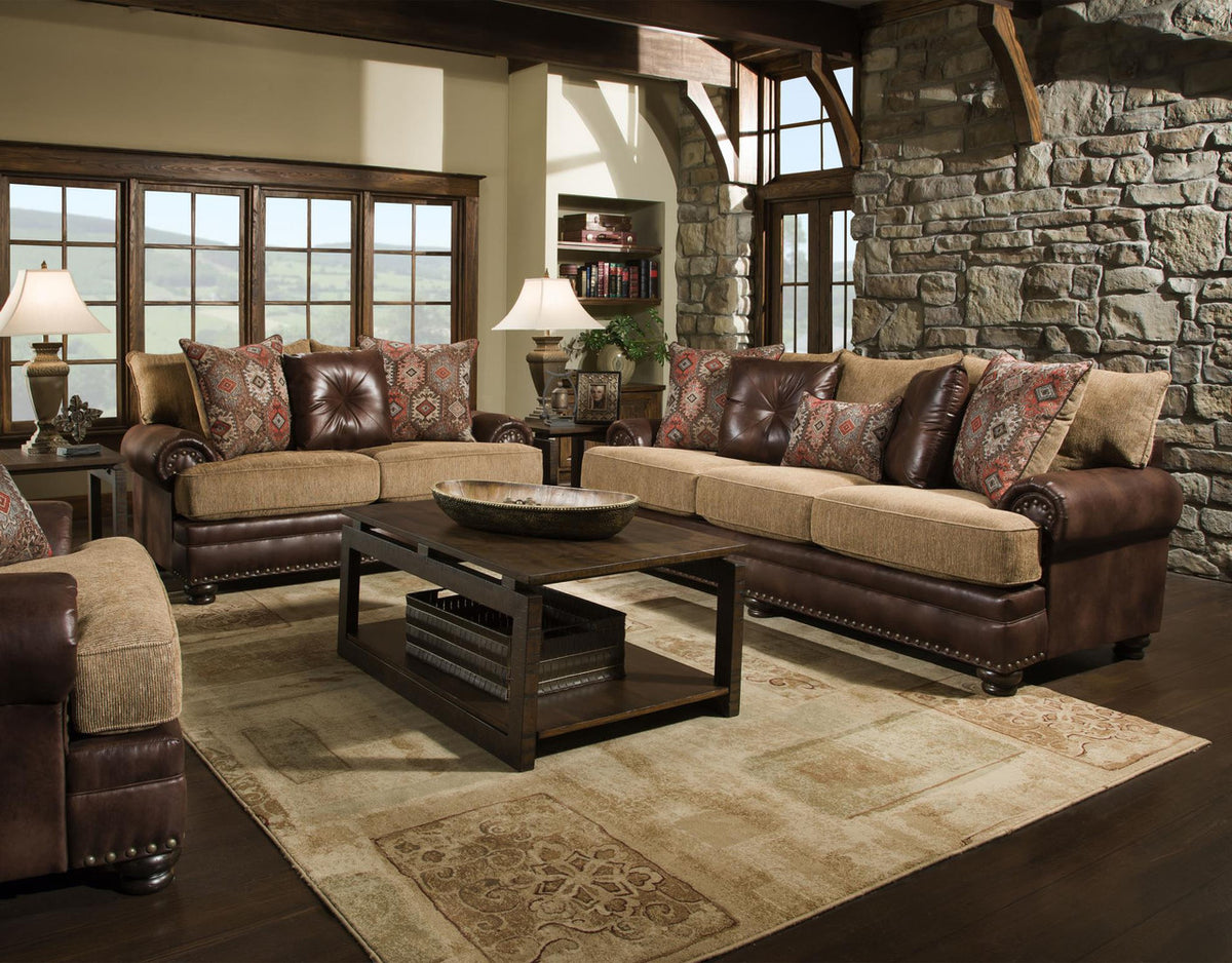 CLARKSVILLE Brown Livingroom Set