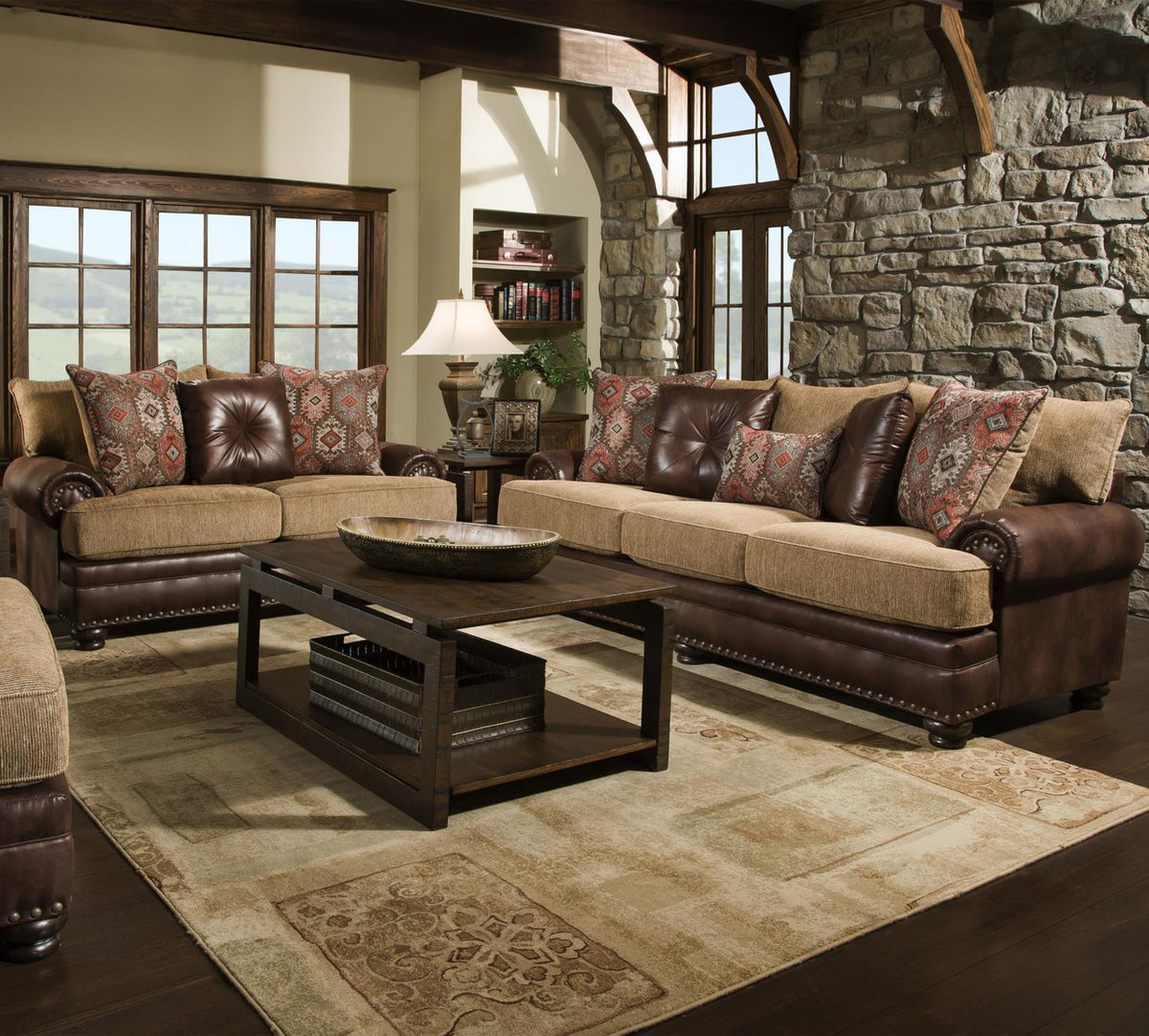 CLARKSVILLE Brown Livingroom Set