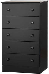COEPTO Black 27" Wide 5 Drawer Chest