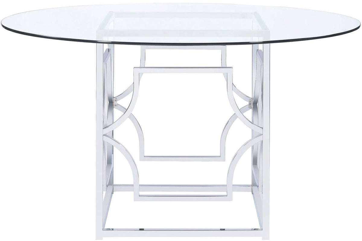 COLLINS Chrome 54" Wide Dining Table