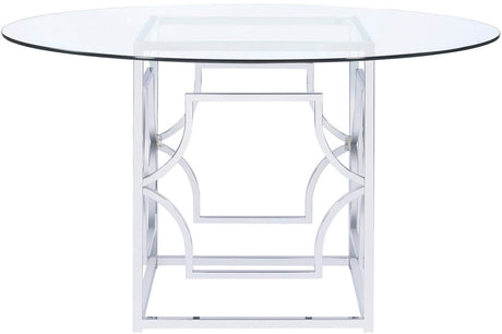 COLLINS Chrome 54" Wide Dining Table