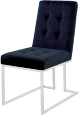 COLLINS Blue and Chrome Chair