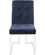 COLLINS Blue and Chrome Chair