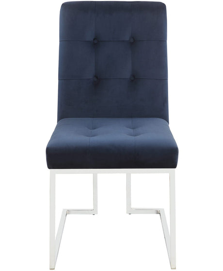 COLLINS Blue and Chrome Chair