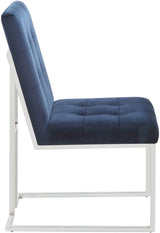 COLLINS Blue and Chrome Chair