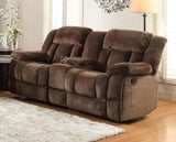 Cordaroy Chocolate Plush Reclining Loveseat
