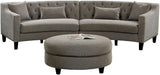 Cornell Gray Ottoman