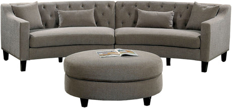 Cornell Gray Ottoman
