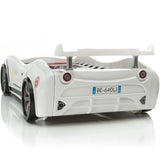 COUPE White Lighted Race Car Bed