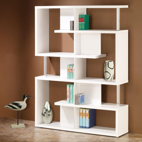 COURIER White 47" Wide Bookshelf (RTA)