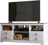 CRESTHILL White 63" Wide x 27" Height TV Stand