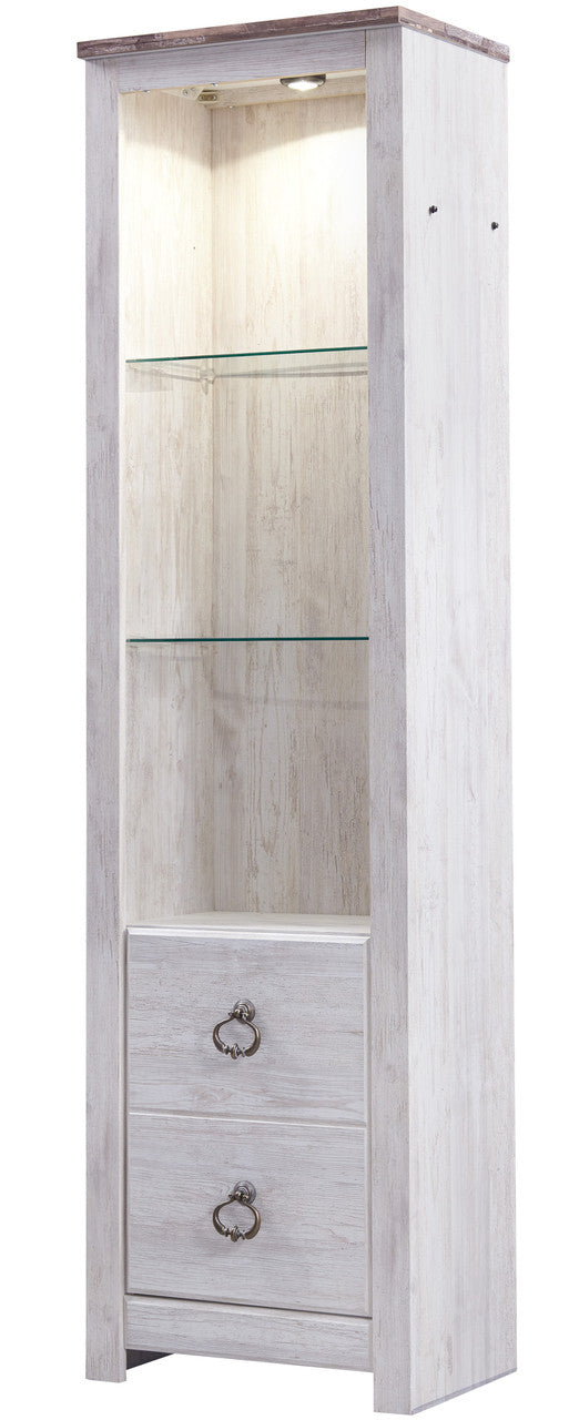 CRESTHILL White 21" Wide x 73" Height Tall Pier with Light