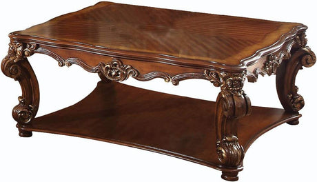 CROWNWOOD Cherry Squared 3 Piece Table Set with Shelves