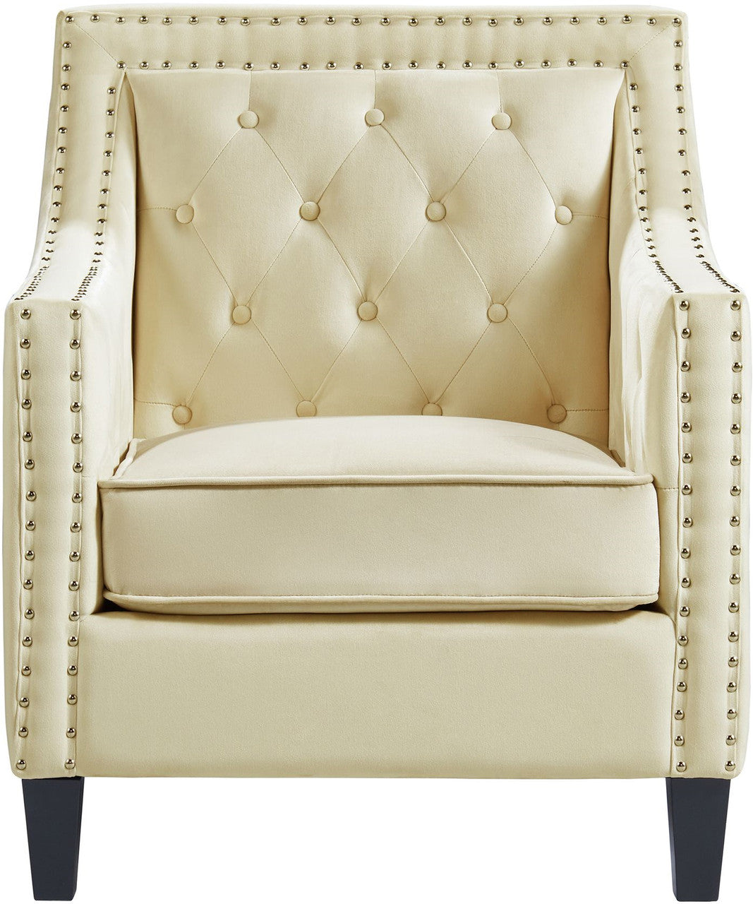 DAHLIA Cream Fabric 30" Wide Accent Chair