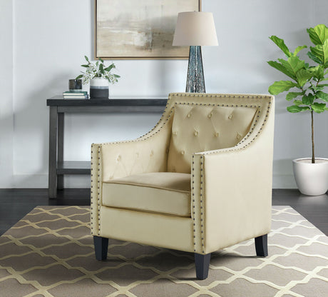 DAHLIA Cream Fabric 30" Wide Accent Chair