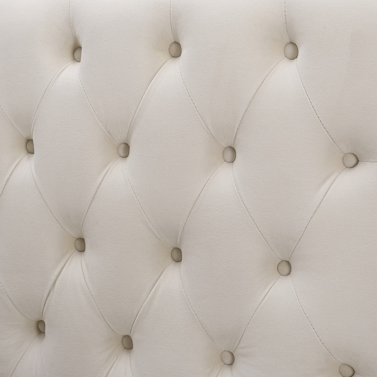 DAHLIA Cream Velvet Platform Bed