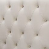 DAHLIA Cream Velvet Platform Bed
