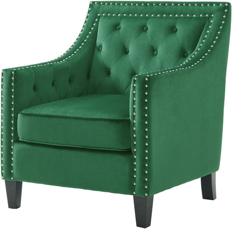 DAHLIA Emerald Fabric 30" Wide Accent Chair