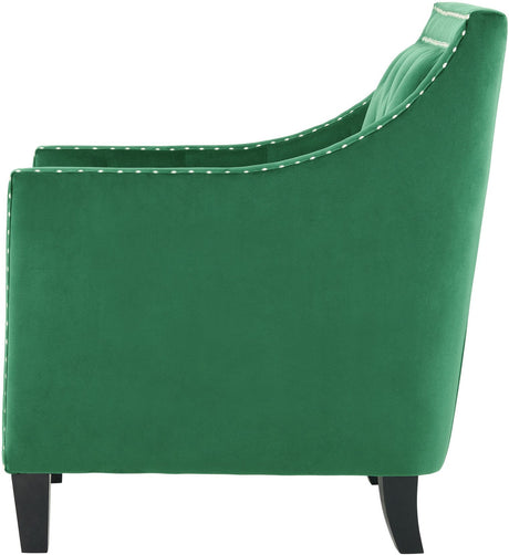 DAHLIA Emerald Fabric 30" Wide Accent Chair
