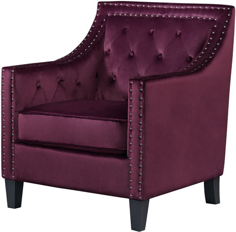 DAHLIA Grape 30" Wide Accent Chair