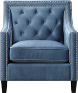 DAHLIA Marine Blue Fabric 30" Wide Accent Chair