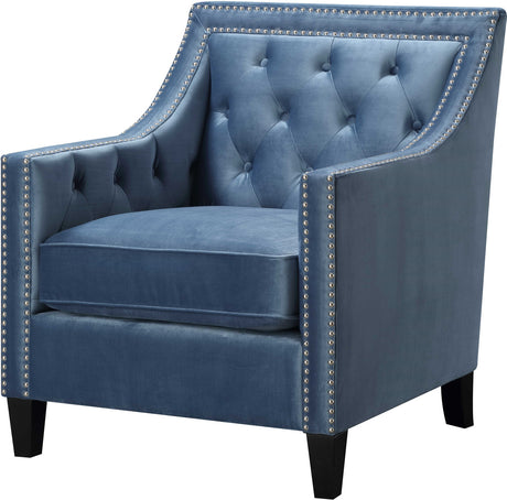 DAHLIA Marine Blue Fabric 30" Wide Accent Chair