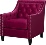 DAHLIA Red Fabric 30" Wide Accent Chair