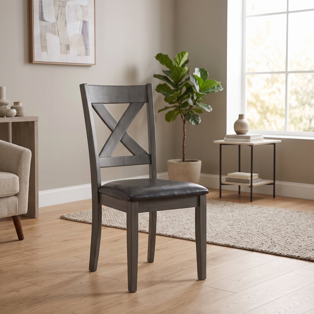 DAMIAN Gray 18" Wide Dining Chair