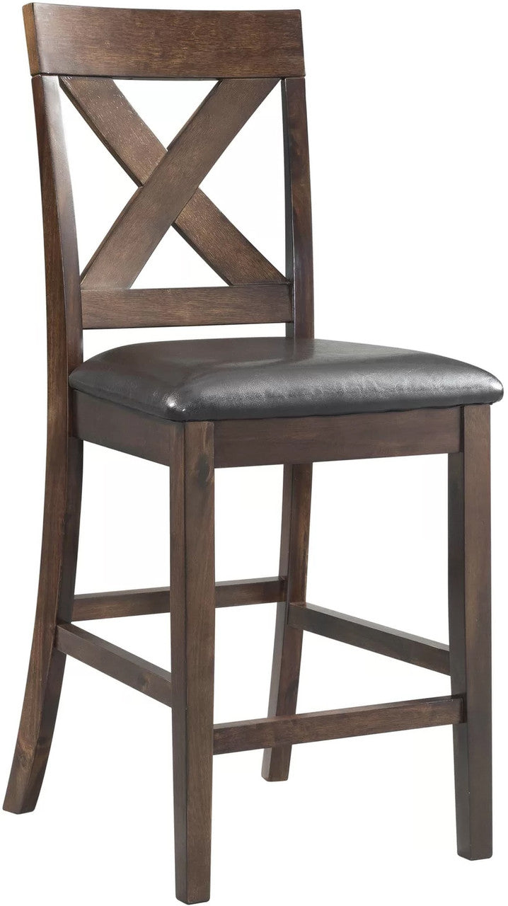 DAMIAN Brown 7 Piece Counter Dining Set