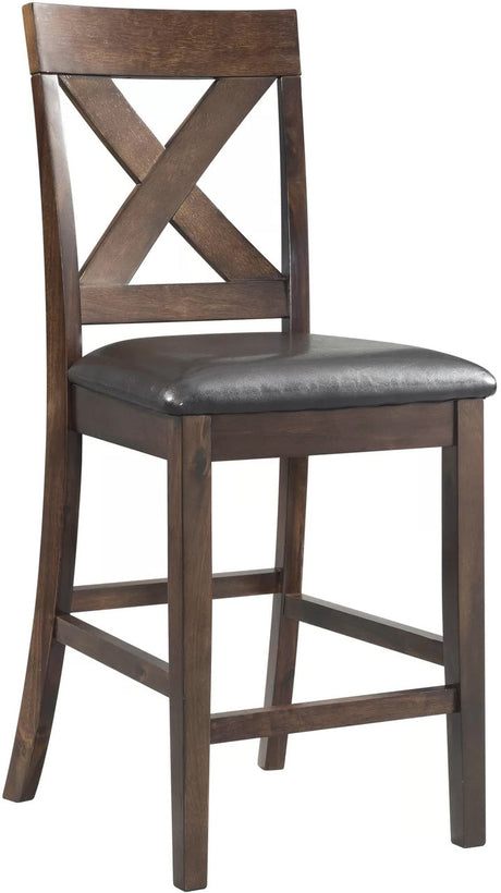 DAMIAN Brown 7 Piece Counter Dining Set